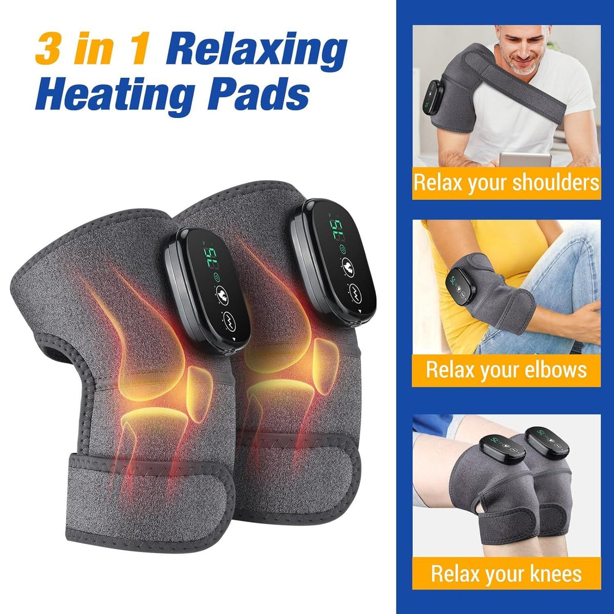 Electric Knee Massager UAE – Rechargeable Knee Compression & Heat Massage Device for Relaxation & Daily Comfort | جهاز تدليك الركبة الكهربائي
