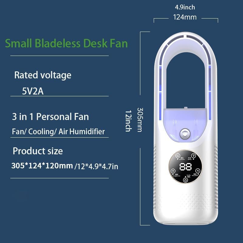 2-in-1 Bladeless Fan & Humidifier | مروحة بدون شفرات مع ترطيب الهواء | UAE