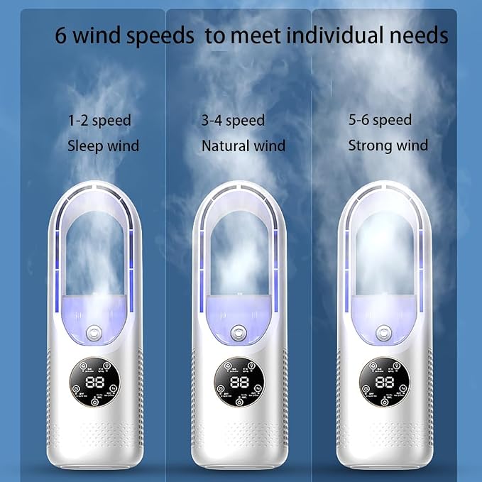 2-in-1 Bladeless Fan & Humidifier | مروحة بدون شفرات مع ترطيب الهواء | UAE