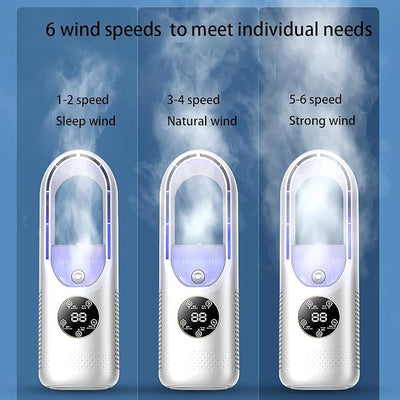 2-in-1 Bladeless Fan & Humidifier | مروحة بدون شفرات مع ترطيب الهواء | UAE