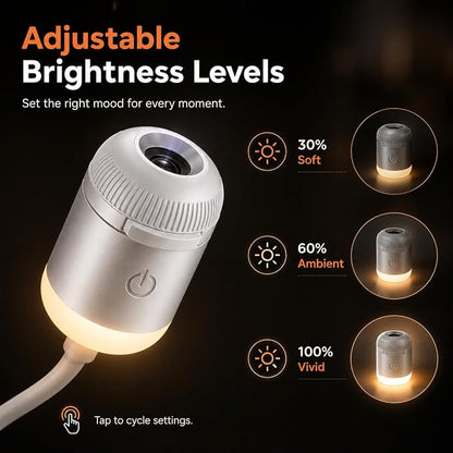 2-in-1 Starry Sky projectors & Galaxy projector Night Light with 12 Projection Films, 360° Adjustable HD LED Space Lamp for Bedroom Milky Way Mood Lighting