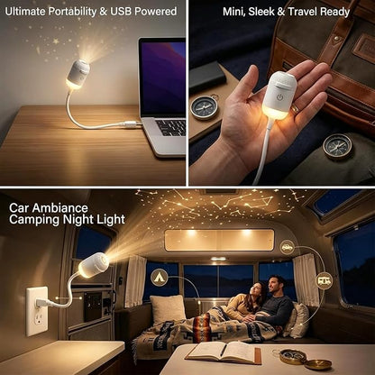 2-in-1 Starry Sky projectors & Galaxy projector Night Light with 12 Projection Films, 360° Adjustable HD LED Space Lamp for Bedroom Milky Way Mood Lighting