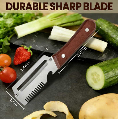 3-in-1 Multifunctional Vegetable Peeler – Slicer, Julienne & Peeler | أداة مطبخ ذكية