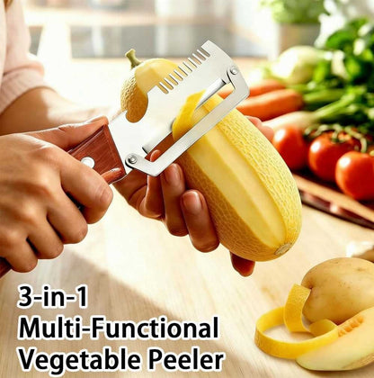 3-in-1 Multifunctional Vegetable Peeler – Slicer, Julienne & Peeler | أداة مطبخ ذكية