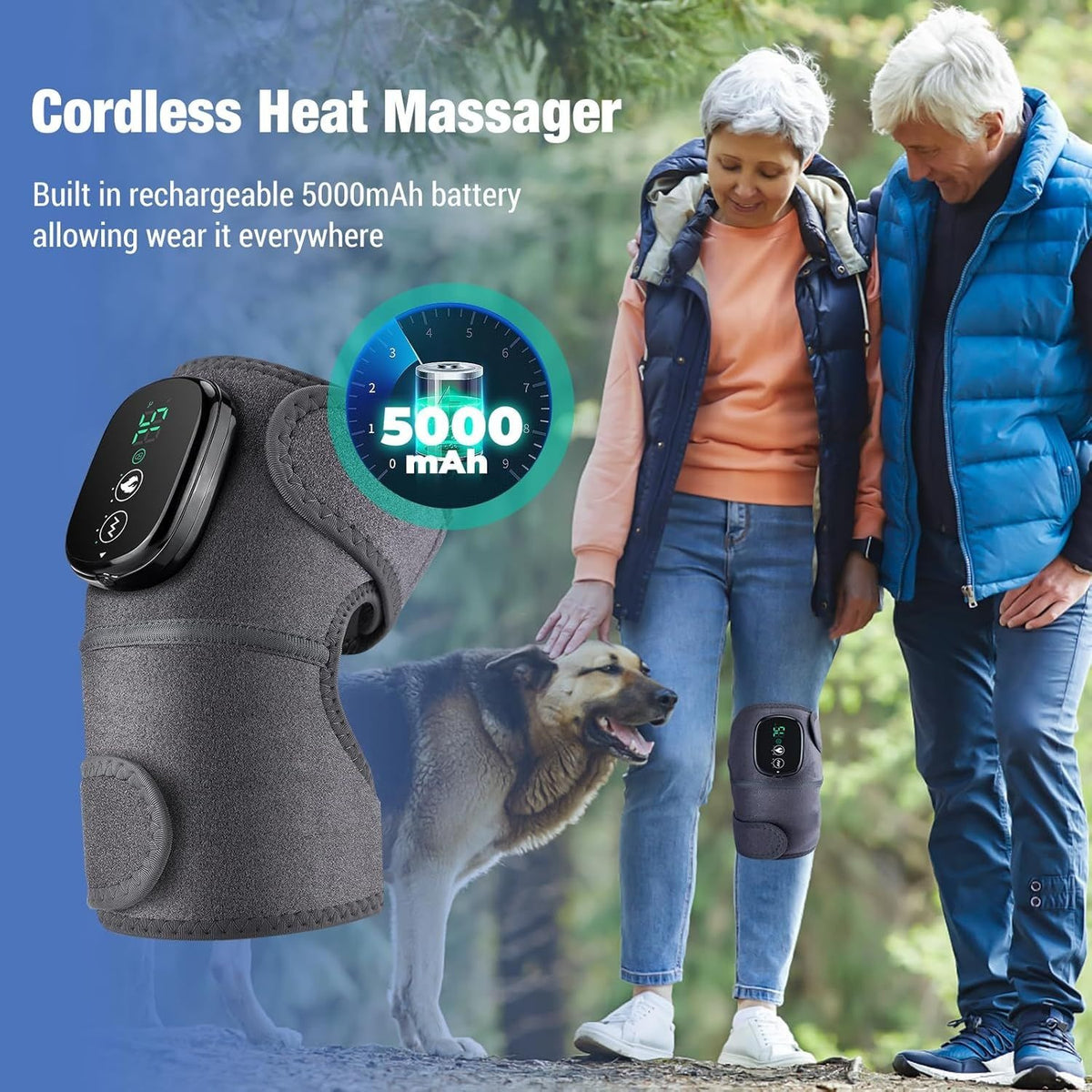 Electric Knee Massager UAE – Rechargeable Knee Compression & Heat Massage Device for Relaxation & Daily Comfort | جهاز تدليك الركبة الكهربائي